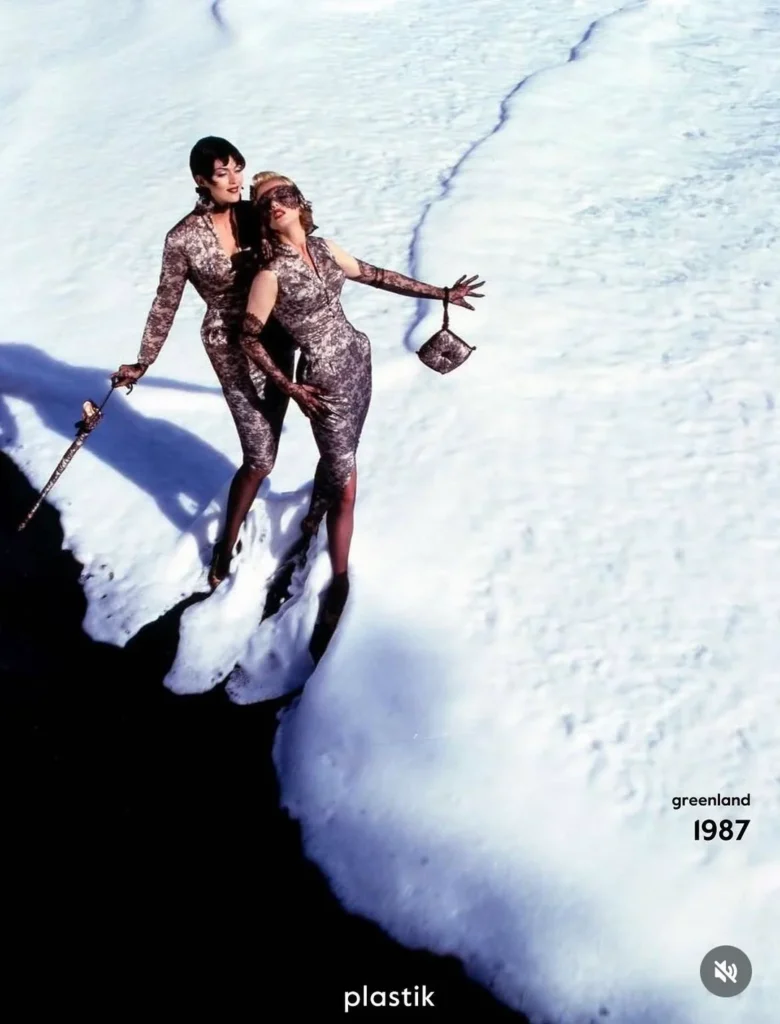 Fashion photograph from Manfred Thierry Mugler’s 1987 Disko Bay series in Greenland, image 16