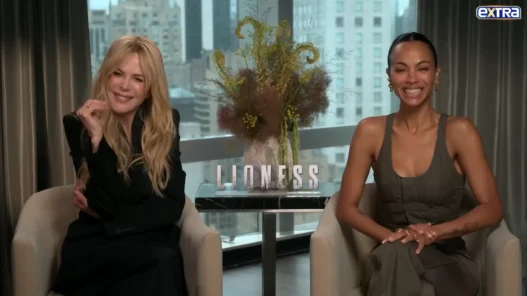Image accompanying Nicole Kidman and Zoë Saldaña’s conversation about filming Lioness Season 3