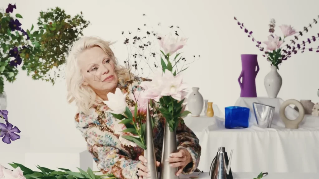 Pamela Anderson during Vogue Australia’s ikebana floral-arrangement feature, image 8