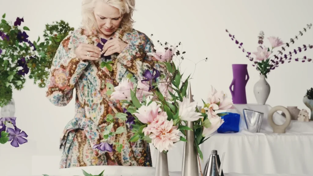 Pamela Anderson during Vogue Australia’s ikebana floral-arrangement feature, image 6