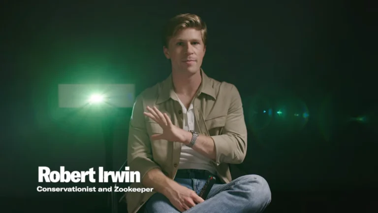 Robert Irwin discussing animal scenes from movies for GQ’s The Breakdown