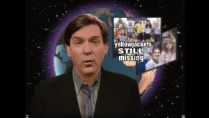 Promotional image for the Yellowjackets final season premiere date announcement