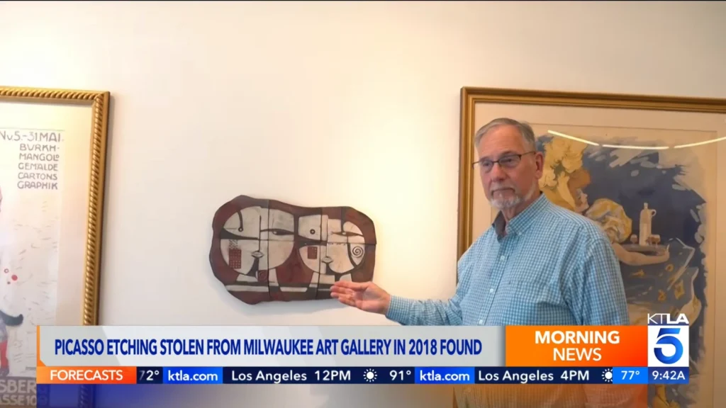 Milwaukee coverage connected to the recovered Picasso Torero print