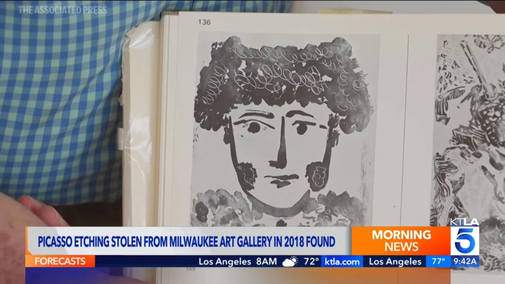 Recovered Pablo Picasso Torero print connected to a Milwaukee theft case