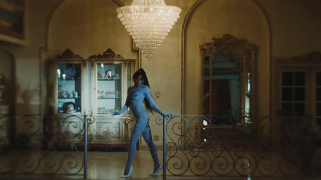 Tinashe in an avant-garde look from the Melatonin music video.