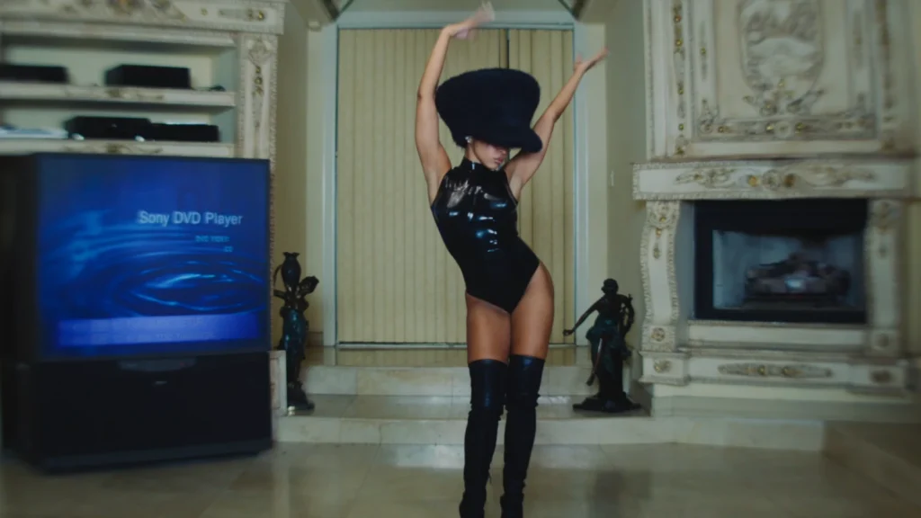 Tinashe in the official music video for Melatonin.