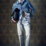 Todd Snyder Fall 2026 look with a rose-toned overcoat layered over dark tailoring.