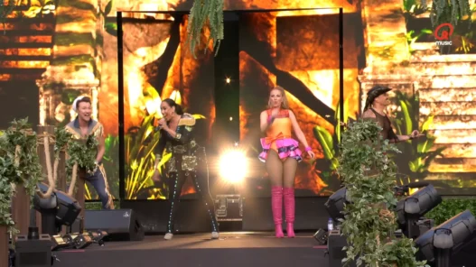 Vengaboys performing live at Qmusic Foute Party 2026 in Eindhoven
