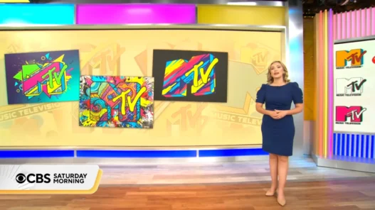 Image accompanying CBS Saturday Morning’s report on MTV’s 45th anniversary