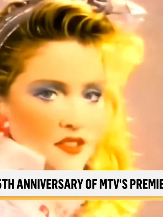 Still from CBS Saturday Morning’s report on MTV’s impact 45 years after its 1981 launch