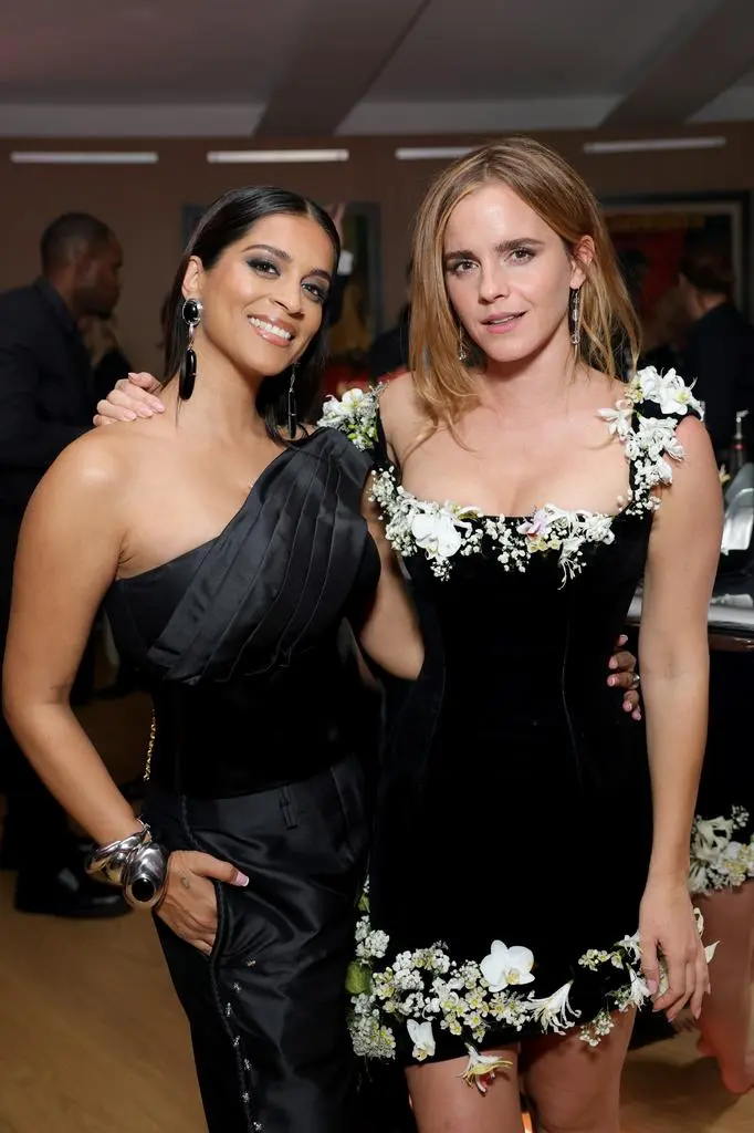 Lilly Singh and Emma Watson at the Lucas Museum of Narrative Art Opening Night in Los Angeles