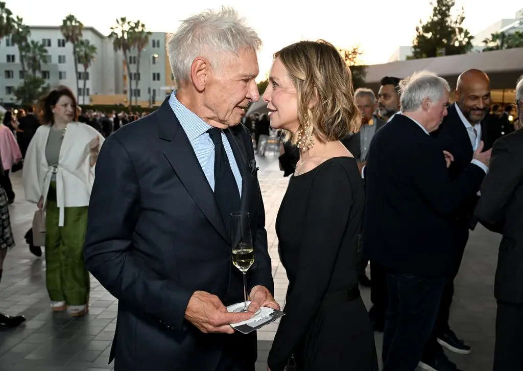 Harrison Ford and Calista Flockhart at the Lucas Museum of Narrative Art Opening Night in Los Angeles