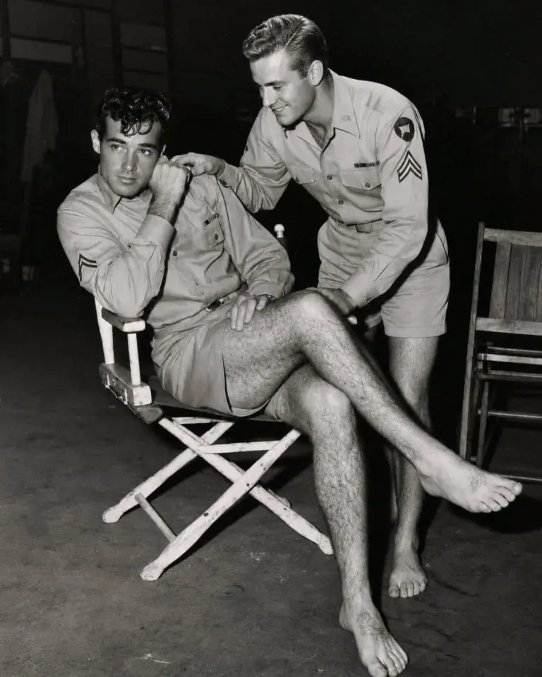 Guy Madison & Bill Williamsin On Set Of “Till The End Of Time”, (1946) Is Our Mancrush Feature Today