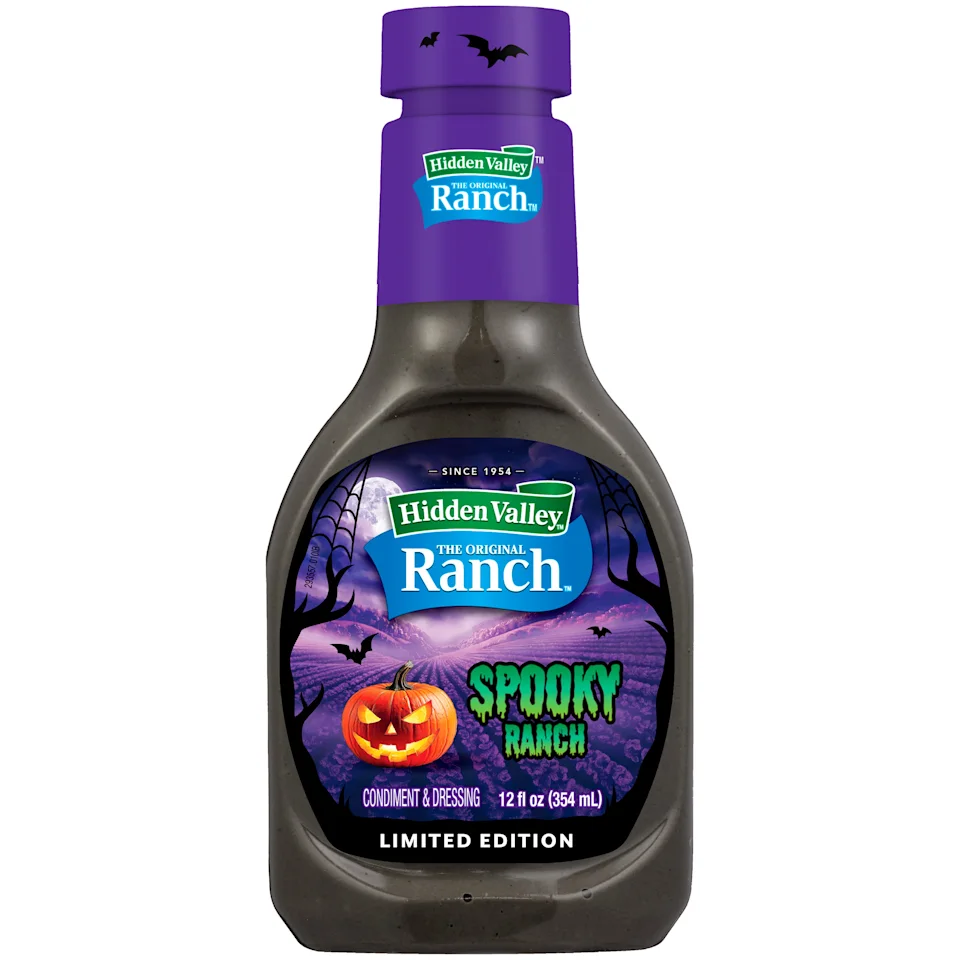 Hidden Valley Spooky Ranch black Halloween bottle