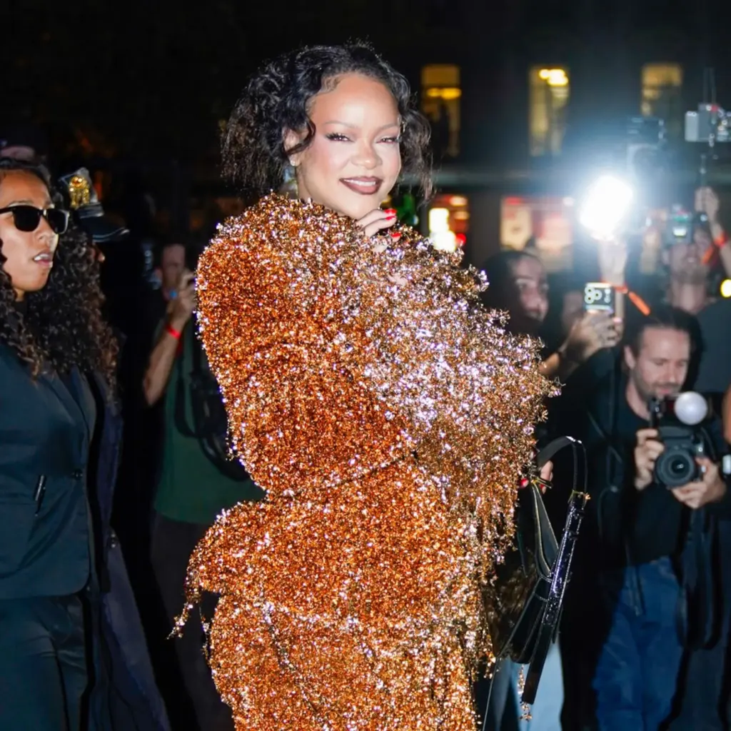 Rihanna attending the Matières Fécales Spring 2027 show in Paris
