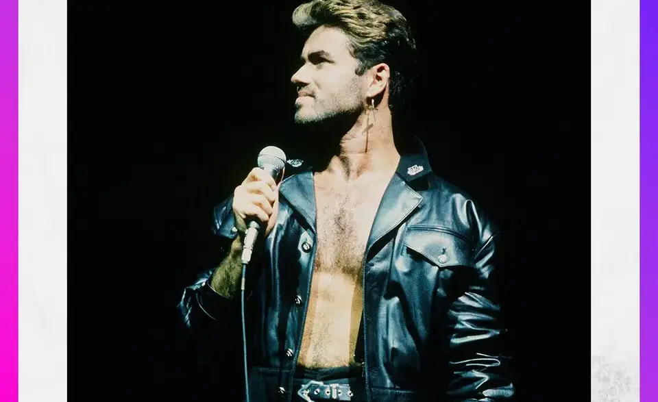 George Michael during The Faith Tour era for Father Figure Live in Paris 1988