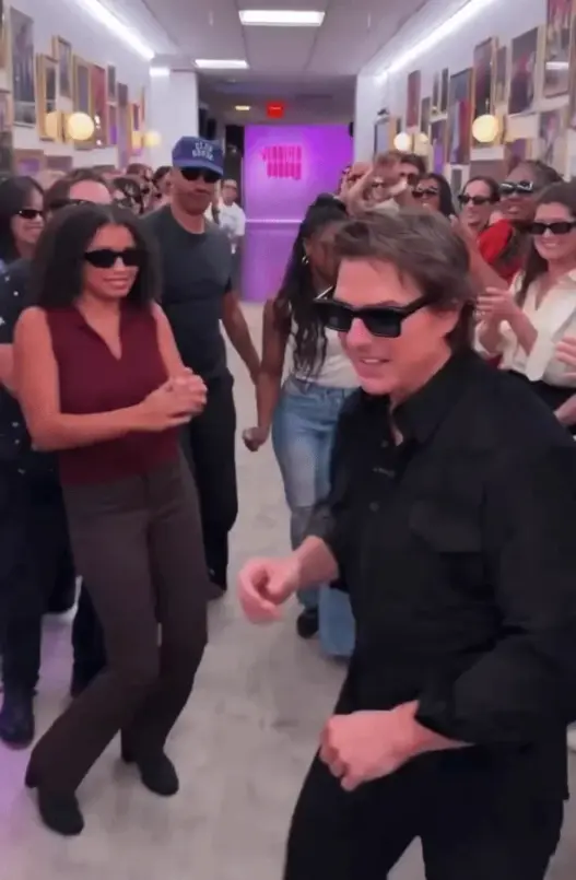Tom Cruise during his Spirit Tunnel appearance on The Jennifer Hudson Show
