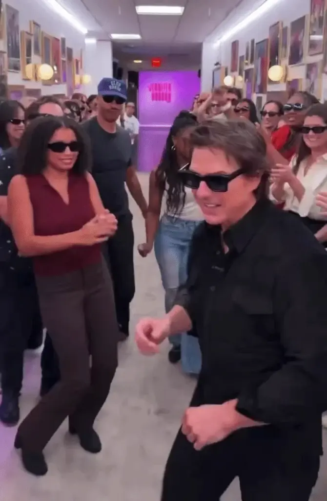 Tom Cruise during his Spirit Tunnel appearance on The Jennifer Hudson Show
