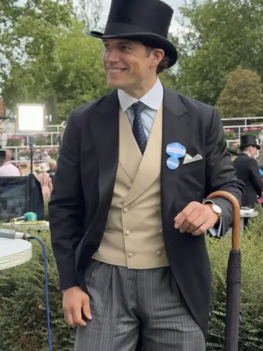 Henry Cavill at Royal Ascot 2026 wearing a rare 1926 Longines monopusher chronograph