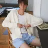 Rising fresh faced model Louis Spaargaren is shot by Emily Bloomer for MMSCENE Style Stories, with relaxed knitwear, denim and lightweight layers styled by Brandon Bolland.