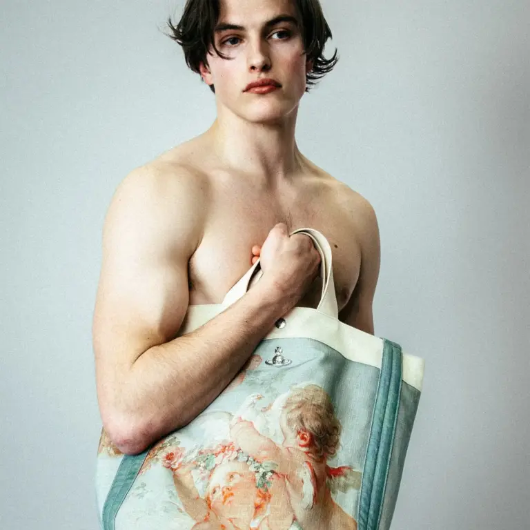 Vivienne Westwood | Silk Tie Adorned W/ Cherubs Artwork