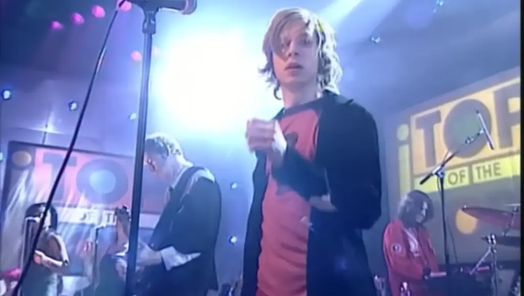 Beck performing Sexx Laws on Top of the Pops in November 1999