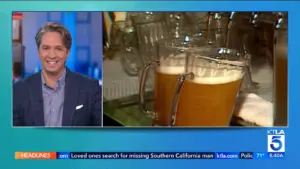 KTLA segment about the company behind Corona and Budweiser exploring beer with protein and electrolytes