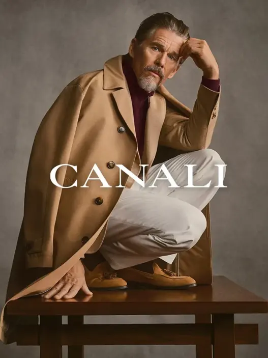 Ethan Hawke in Canali's Fall Winter 2026 The Art of Practice campaign