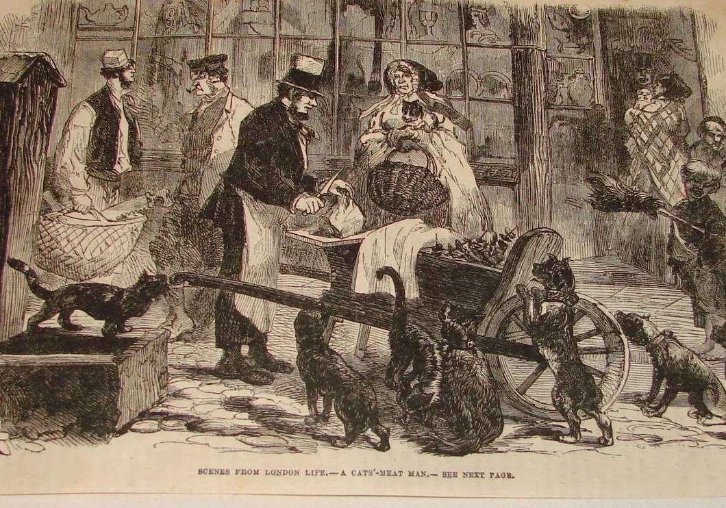 Historical image associated with a British cat's meat man