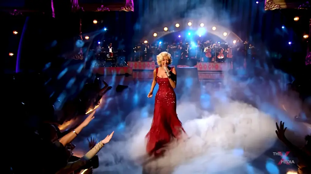 Christina Aguilera during her Hurt performance at the 2006 MTV Video Music Awards