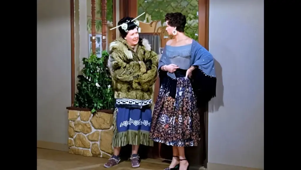 Scene from the colorized I Love Lucy episode The Black Wig