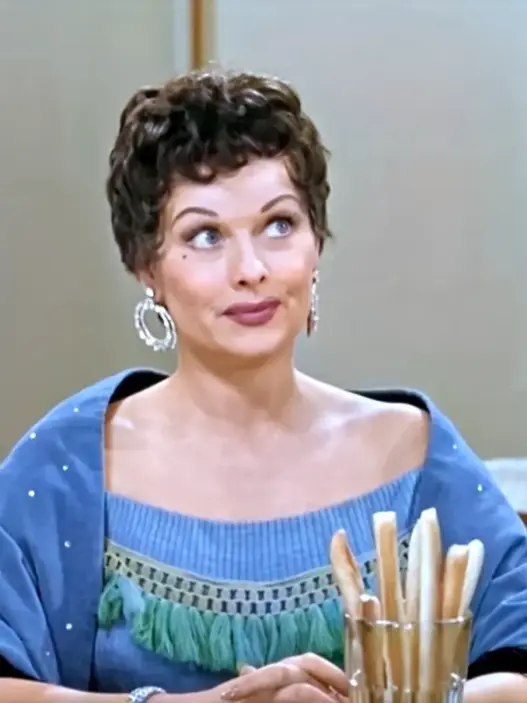Lucy Ricardo in the colorized I Love Lucy episode The Black Wig