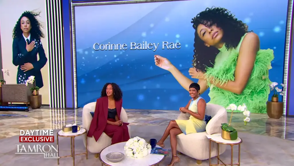 Corinne Bailey Rae during her interview on the Tamron Hall Show