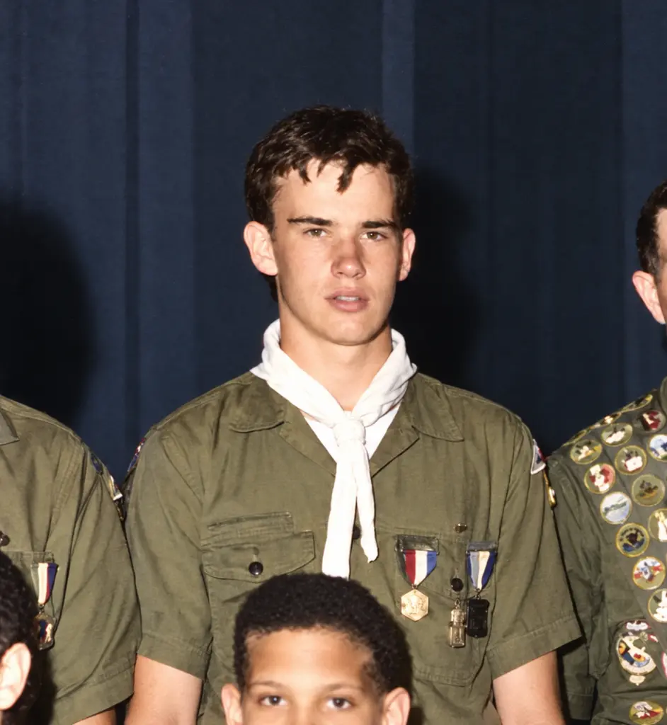 Young Dennis Haskins in a restored childhood photograph