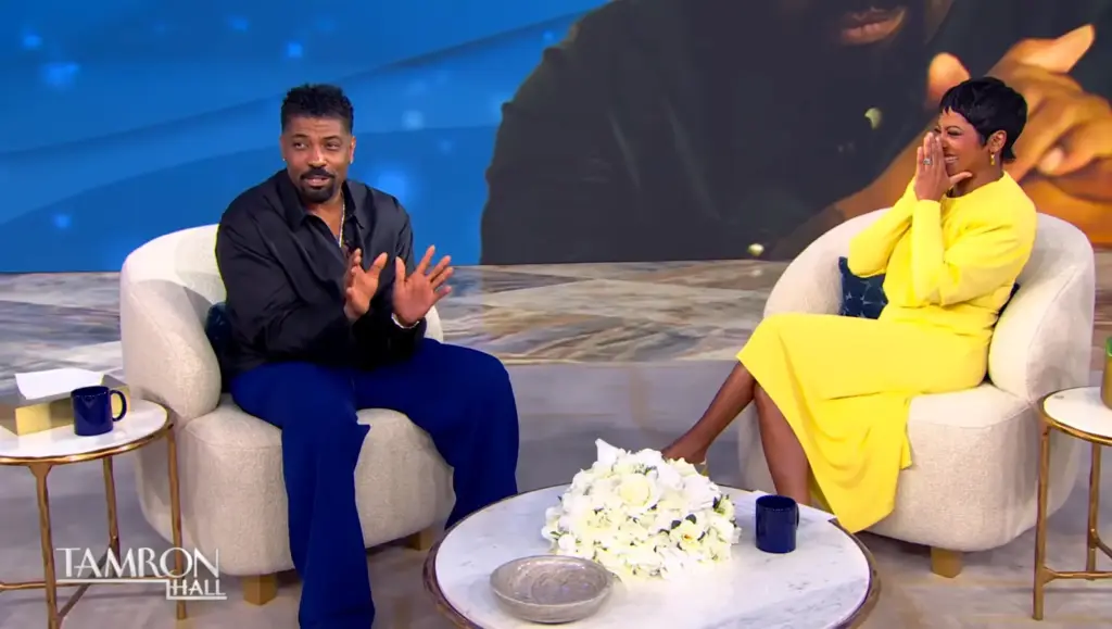 Deon Cole speaking during his Tamron Hall interview