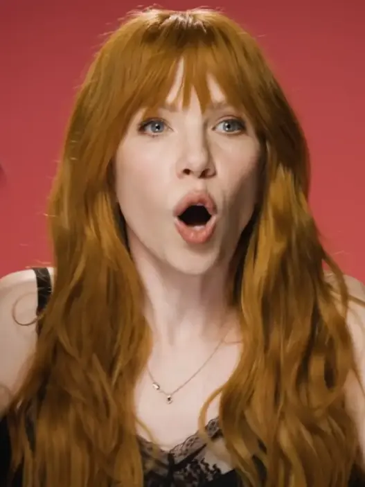 Carly Rae Jepsen during a lyric challenge interview