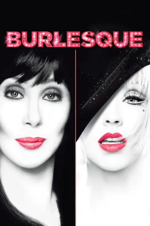 Cher and Christina Aguilera in a story celebrating Burlesque streaming on Hulu