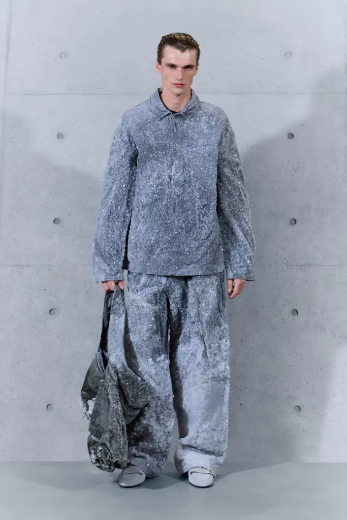 Emporio Armani Spring 2027 crystal encrusted shirt trousers bag