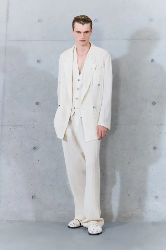 Emporio Armani Spring 2027 embellished double breasted jacket waistcoat