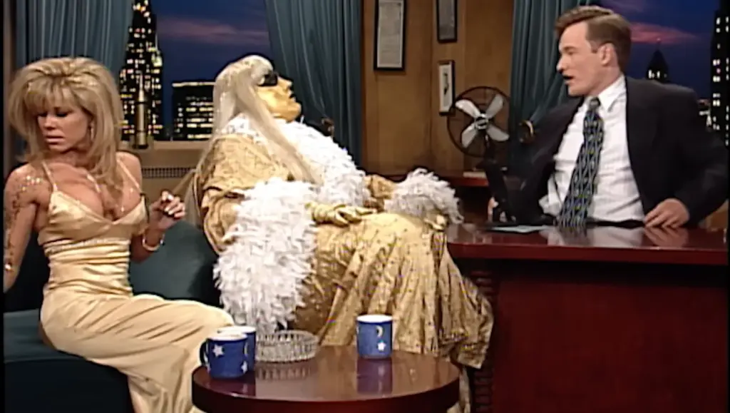Goldust and Marlena during their 1996 Late Night appearance