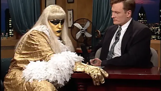 Goldust on Late Night with Conan O’Brien during his March 1996 appearance