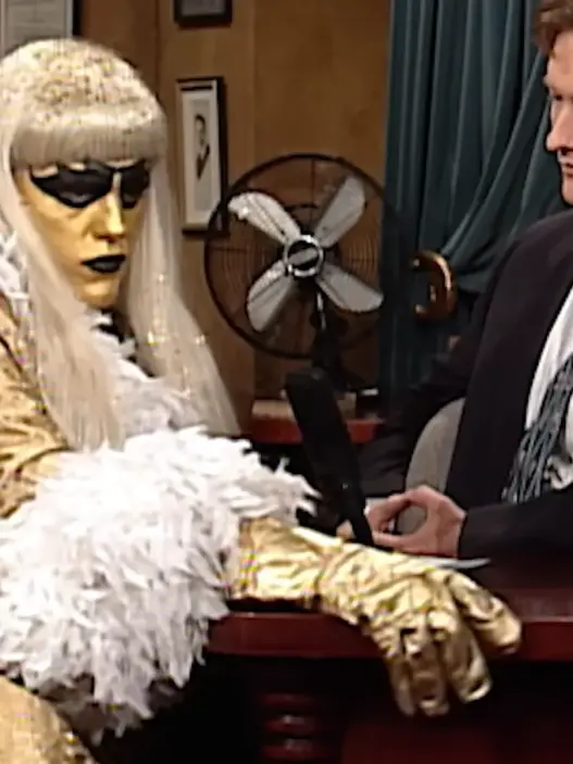 Goldust on Late Night with Conan O’Brien during his March 1996 appearance