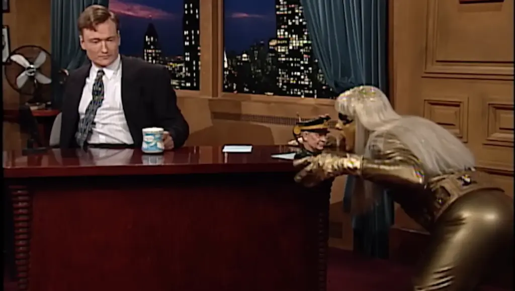 Goldust during his 1996 Late Night with Conan O’Brien appearance