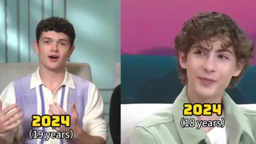 Noah Jupe and Jacob Tremblay in an evolution montage tracing their acting careers