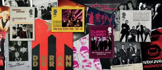 Duran Duran Royal Mail special stamp collection celebrating the band's 45th anniversary