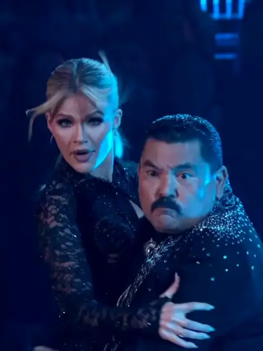 Guillermo Rodriguez and Witney Carson performing a paso doble on Dancing with the Stars