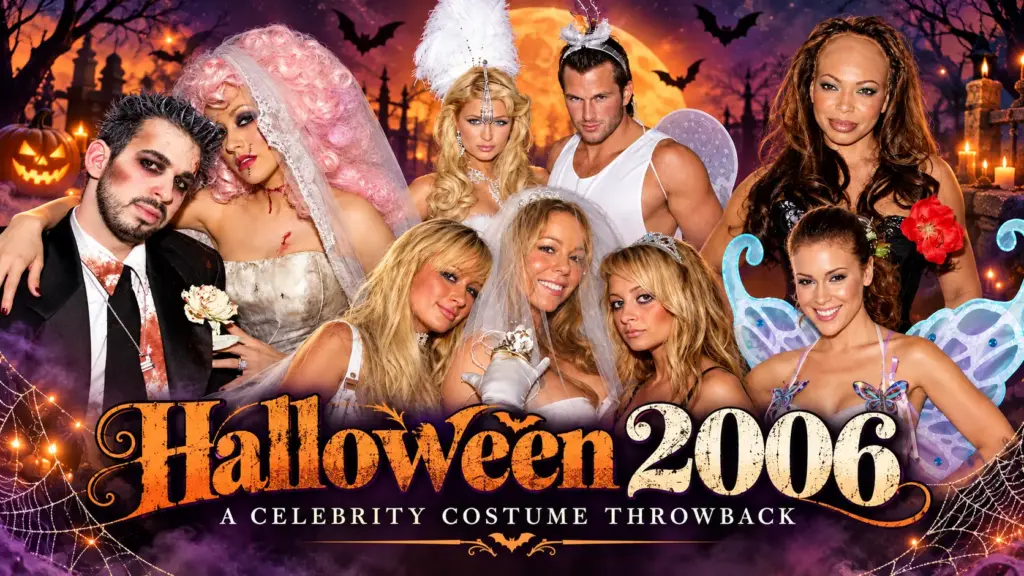 Christina Aguilera and Jordan Bratman dressed as a corpse bride and groom for Halloween 2006