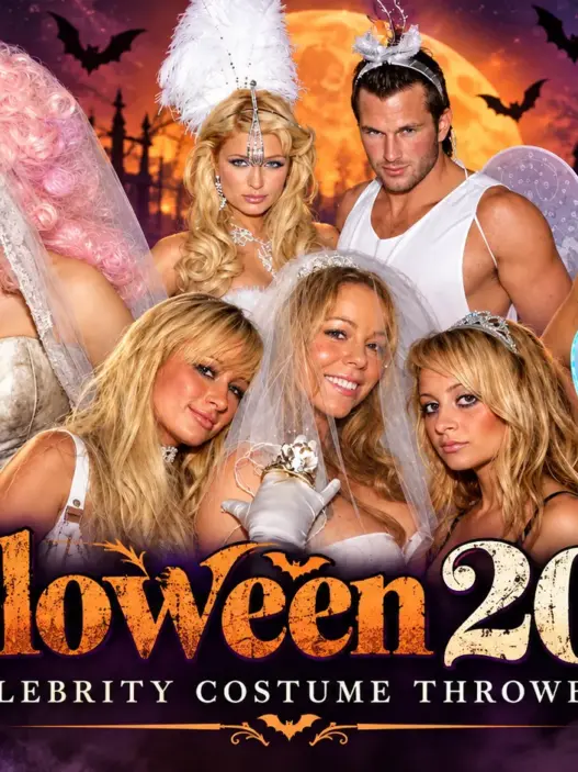 Halloween 2006 celebrity costume throwback featuring Christina Aguilera, Paris Hilton, Mariah Carey, Nicole Richie, Tisha Campbell and Alyssa Milano in Halloween looks.