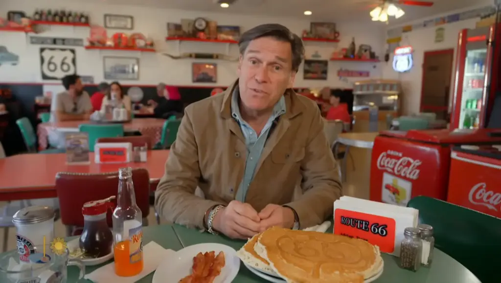 Frame from CBS Sunday Morning's Historic Route 66: Americana on the go story