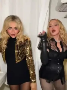 Madonna & Sabrina Carpenter Turn a Hotel Shower Into a Playful Post-VMAs Pop Moment